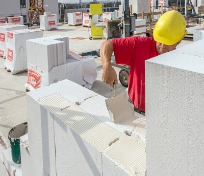 Crest Porit Blocks on site